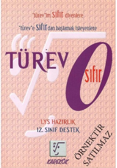 Karekök Ayt Hazırlık Türev Sıfır Kitap Örnek Kitaptır.orjinal Basımı İle Bire Bir Aynıdır