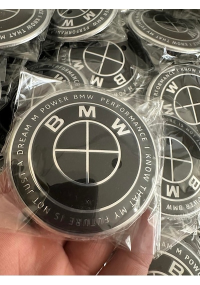 BMW 50 Yıl Siyah Logo 82mm | Kaput Amblem | BMW Uyumlu Yedek Parça