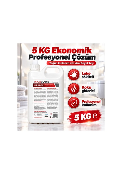 Urın-ex 5 Kg Profesyonel Leke Sökücü Ve Koku Giderici Kedi Köpek İdrar Lekesi Ve Kokusu Halı Koltuk Yatak