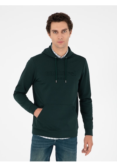 Zümrüt Regular Fit Kapüşonlu Sweatshirt Yeşil