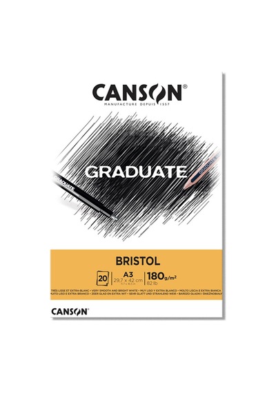 Canson Çizim Bloğu Graduate Cangrad Bristol 20 Syf A3 180 Gr
