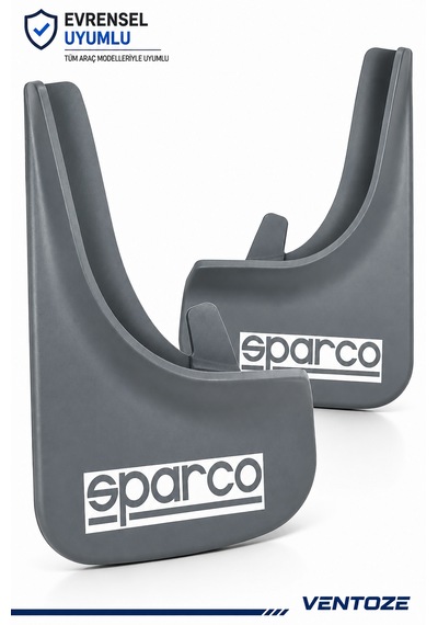 Sparco Universal Esnek Arka Paçalık Seti 2li Çamurluk Tozluğu Gri