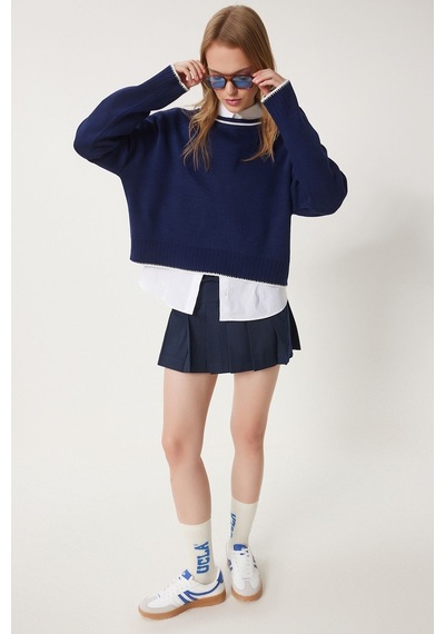 Cloudy Kids Kadın Bisiklet Yaka Triko Basic Kazak Günlük Kullanım Mevsimlik Lacivert - 665310242 Lacivert Cloudy Kids Kadın Bisiklet Yaka Triko Basic Kazak Günlük Kullanım Mevsimlik Lacivert - 665310242 Lacivert