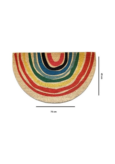 Chilai Home Koko Porque Gökkuşağı Kapı Önü Paspası - Bej - 45x74x2 Cm Bej
