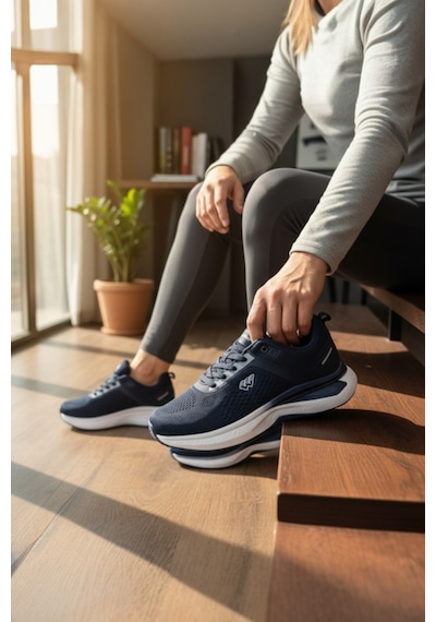 Enoch Erkek Koşu Ve Yürüyüş Ayakkabısı Tam Fileli Sneaker Hafif Performans Spor Modeli 2332 Lacı