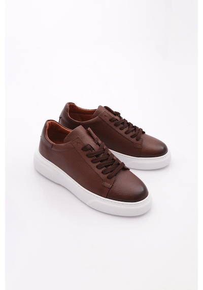 Dgn Leo Erkek Sneakers Ayakkabi Taba Floater Beyaz