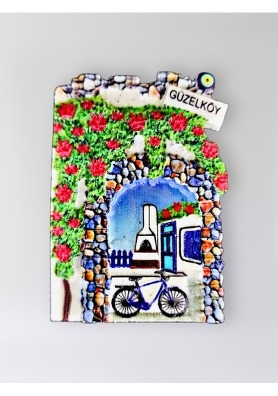 Güzelköy Polyester Kabartmalı Magnet 5,5 X 7 Cm Dekoratif Hediyelik Buzdolabı Süsü Kod:1542