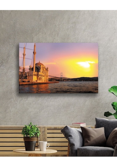 Istanbul Cami Manzara 4mm Dayanıklı Cam Tablo Temperli Cam