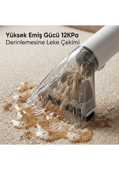 Halı Ve Koltuk Yıkama Makinesi, 650w Güçlü Motor Ve 12kpa Emiş Gücü, 1.4 Litre Su Kapasitesi, 2 Farklı Başlık