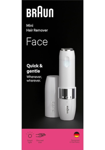 Braun Mini Yüz Tüy Alma Cihazı, Hızlı Ve Nazik, Fs1000, Beyaz