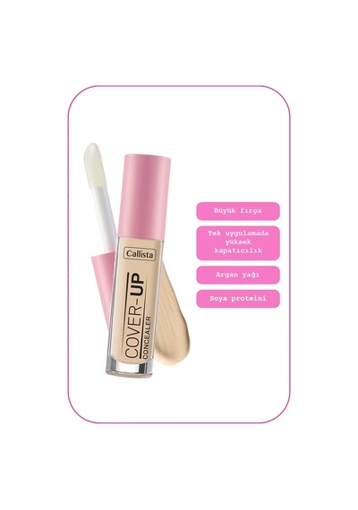 Callista Cover Up Concealer Yoğun Kapatıcı Göz Altı Kapatıcısı - 20 Sand