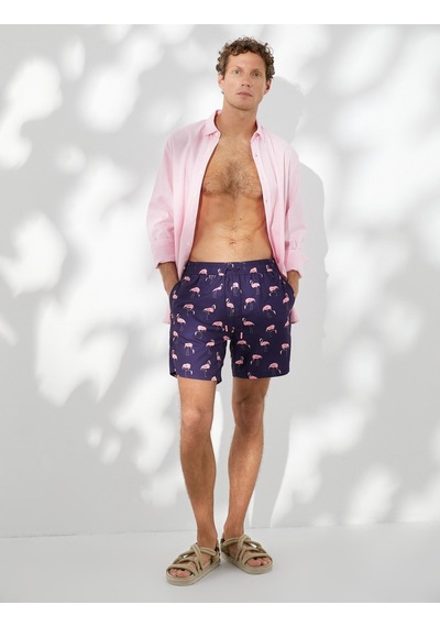 Koton Deniz Şortu Flamingo Baskılı Beli Bağcıklı Cepli Pembe Desenli 3sam00050bw 3SAM00050BW41A Lacivert - Pembe Koton Deniz Şortu Flamingo Baskılı Beli Bağcıklı Cepli Pembe Desenli 3sam00050bw 3SAM00050BW41A Lacivert - Pembe