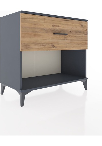 Hyperion Şifonyer Tek Çekmeceli 88x44x80 Antrasit-çam Antrasit