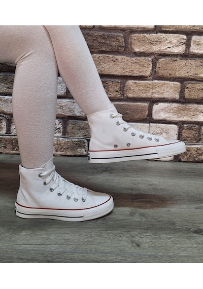 Yarım Bilek Kot Keten Bağcıklı Günlük Rahat Esnek Düz Şeffaf Taban Bez Ayakkabı Sneaker Beyaz Yarım Bilek Kot Keten Bağcıklı Günlük Rahat Esnek Düz Şeffaf Taban Bez Ayakkabı Sneaker Beyaz