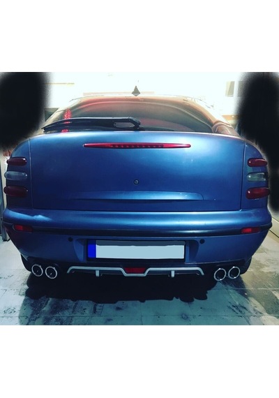 Oto H.i.t. Fiat Brava Uyumlu Body Kit Difüzör 4 Çıkış Gri Yuvarlak