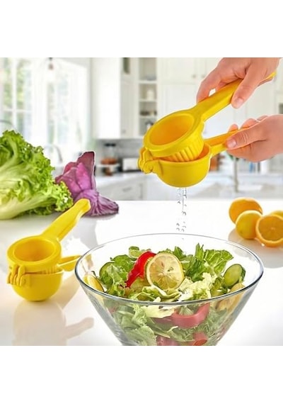 Pratik Mutfak El Tipi Limon Ve Narenciye Sıkacağı Ergonomik Tasarım, Dayanıklı Gövde, Sarı