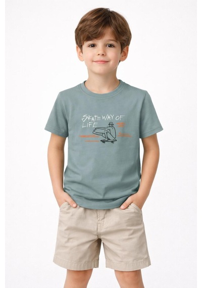 Yale Kids 3-8 Yaş Erkek Çocuk Tişört Mavi