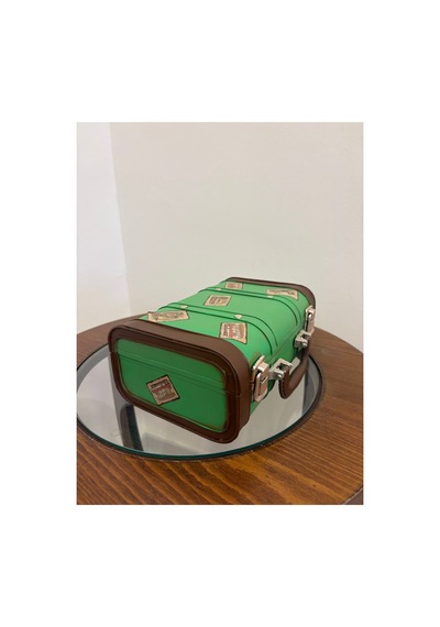 Eskitme Vintage Tarzı Kapaklı Metal Bavul Kutu Dekoratif Masaüstü Organizer Ve Biblo