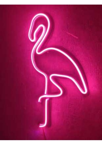 Flamingo Neon Tabela Neon Led Dekoratif Duvar Aydınlatması Neon D