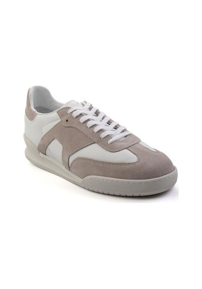 Bej Hakiki Deri Erkek Sneaker E01442500102 Bej