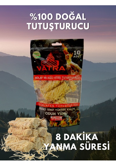 Vatra Doğal Şömine Ve Mangal Tutuşturucusu 10 Adet