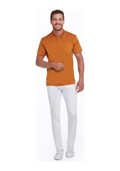 Hatemoğlu Turuncu Regular Fit %100 Pamuk Basic Polo Yaka Tişört-Turuncu Hatemoğlu Turuncu Regular Fit %100 Pamuk Basic Polo Yaka Tişört-Turuncu