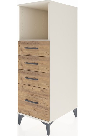 Kronos Dolap Tek Raflı 4 Çekmeceli 44x59x134 Aytaşı-çam Aytaşı
