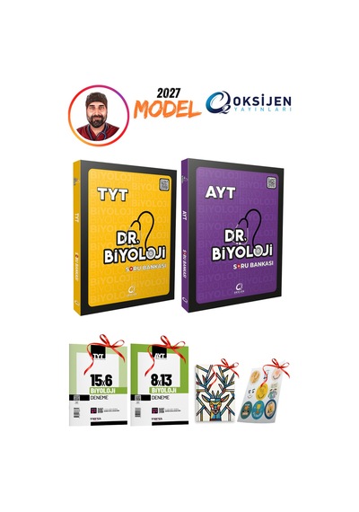 2027 Model Dr Biyoloji Tyt-ayt 2li Soru Bankası Seti Video Çözümlü 4 Hediyeli Set