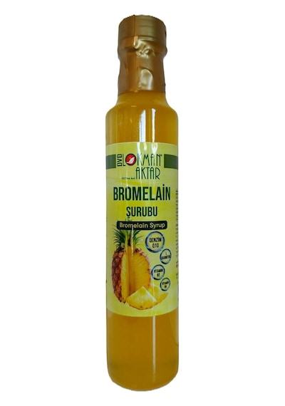 Bromelain Şurubu, Katkısız, Doğal, 250ml 1 Adet, Dvd Lokman Aktar