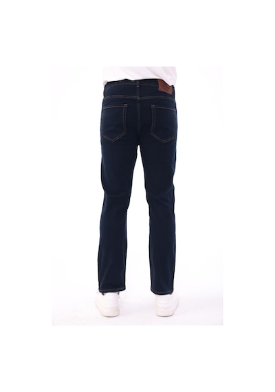 Blayn Jeans Erkek Tint Efekt Diz İzi Yapmayan Pamuklu Esnek Denim Jean Kot Pantolon Regular Kalıp Koyu Zift