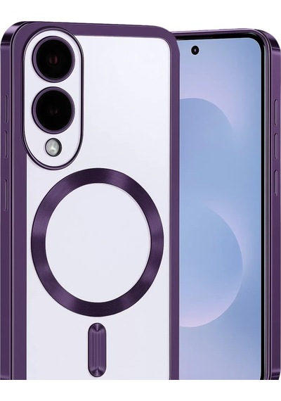 Newface Samsung Galaxy S25 Edge Kross Magneticsafe Kapak - Mor