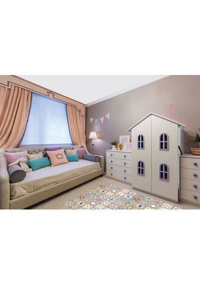 Tink Kendinden Yapışkanlı Oyun Desenli Pvc Karo Kaplama 15x15 Cm 10'lu Paket