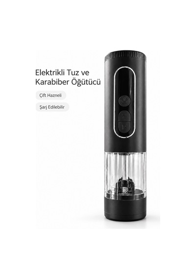 Shnstore Çift Hazneli Şarj Edilebilir Elektrikli Tuz Ve Karabiber Öğütücü Shntknd0720 Çok Renkli