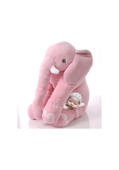 Uyku Arkadaşım Peluş Fil - Büyük Yumuşacık 75 Cm -sevgiliye Hediye Pembe