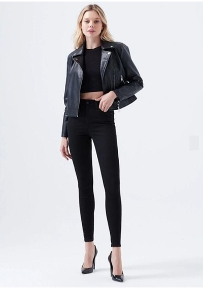 Simsiyah E.x.t.r.a Black Skinny Jeans Kot Solmaz Toparlayıcı Okul Pantolonu Siyah