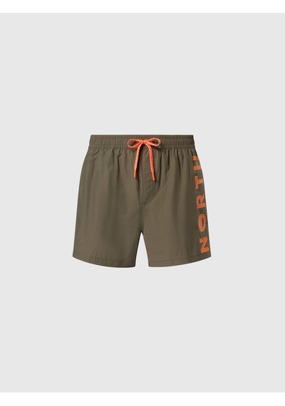 North Sails Basic Volley Cepli Erkek Deniz Şortu 36cm-33377 Haki
