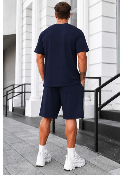 Cool Tarz Erkek Oversize Basic Tişört Şort Takımı %100 Pamuk Yazlık Rahat Günlük İkili Takım Lacivert Lacivert Cool Tarz Erkek Oversize Basic Tişört Şort Takımı %100 Pamuk Yazlık Rahat Günlük İkili Takım Lacivert Lacivert