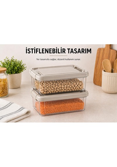 Lexroo Orret Home Kilitli Saklama Kabı Şeffaf Organizer Pp Plasti