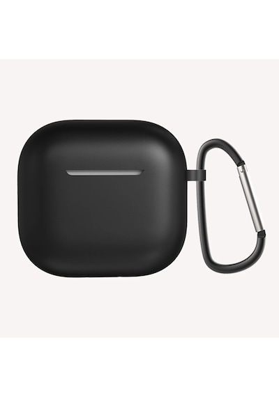 Apple Uyumlu AirPods 4 Kılıfı Silikon Kılıf Şarj Bölümü Tıpalı Soft Yumuşak Kablosuz Şarj Destekli K Beyaz