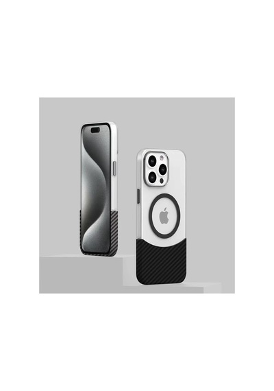 İphone 16 Carbon Puzzle Magsafe Kapak - Siyah
