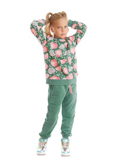 Denokids Pembe Çiçekli Kız Çocuk Yeşil Pembe Eşofman Takım Pembe - Yeşil Denokids Pembe Çiçekli Kız Çocuk Yeşil Pembe Eşofman Takım Pembe - Yeşil