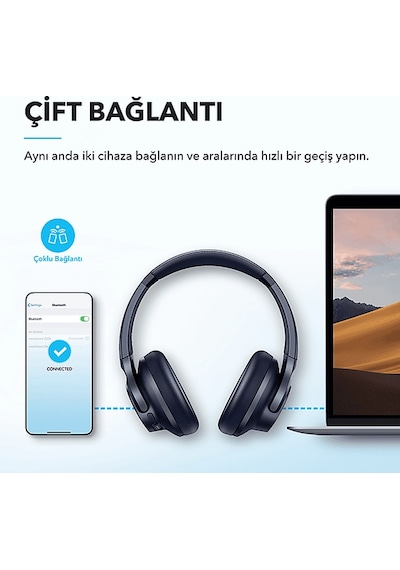 Soundcore Life Q20i Kablosuz Hibrit Nc Bluetooth Kulak Üstü Kulaklık