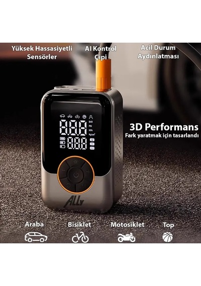 Ally St-221d Pro Akıllı Hava Kompresörü Araç Kablosuz Hava Pompası- 5775