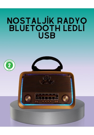 Bluetooth - 997 - Özellikli Nostalji Radyo 3 Bant Fm - Glblseme - Am Sw