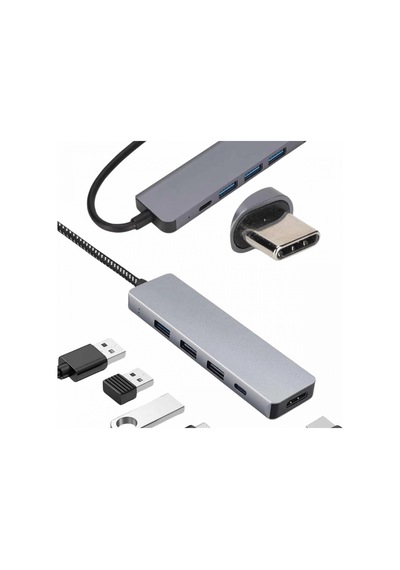 Macbook Uyumlu 3'ü 1 Arada Type-c Dönüştürücü Adaptör Hdmı Ve Usb 3.0