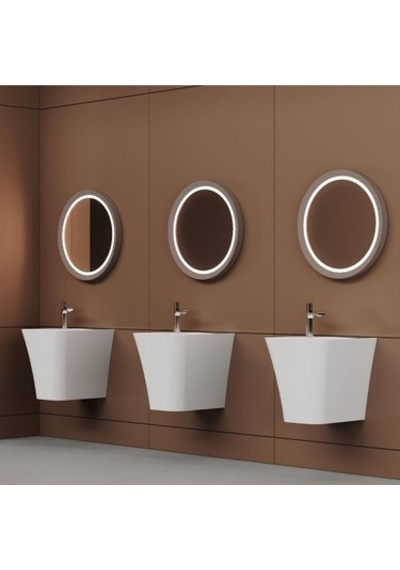 Delikli Monoblok Lavabo 45 Cm Beyaz Renk Modern Tasarım 508 Yeşil