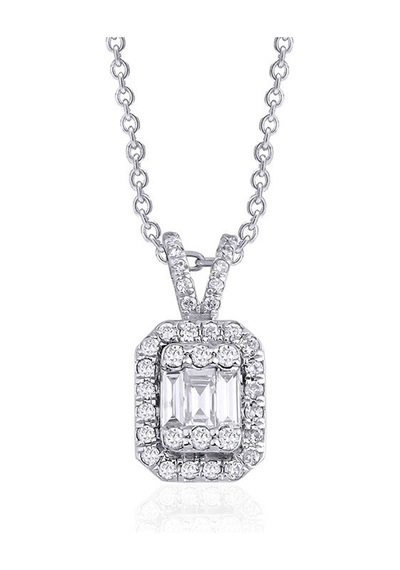 0.20 Karat Baget Pırlanta Kolye 54156297