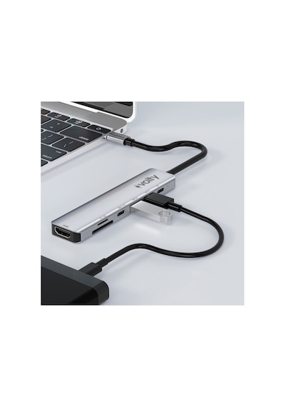 Type-c Çoğaltıcı Hub 7 İn 1 4k Hdmı, 100w Pd, Sd/tf, Usb 3.0, Alüminyum V0301004 Standart