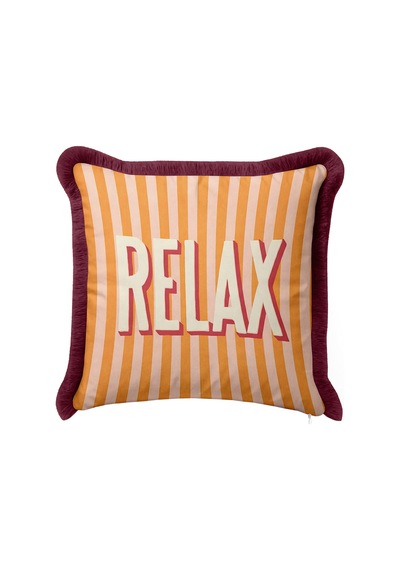Relax Çizgili Retro Saçaklı Yastık Kılıfı - Tipografik Pop Art Turuncu Pembe Püsküllü Kırlent Kılıfı Derin Rota Nektar Relax Çizgili Retro Saçaklı Yastık Kılıfı - Tipografik Pop Art Turuncu Pembe Püsküllü Kırlent Kılıfı Derin Rota Nektar