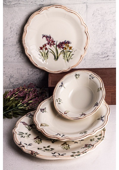 Wild - 24 Parça 6 Kişilik Porselen Yemek Takımı Kenarları Silik Vintage Tuval Model Porselen Tabak Çok Renkli - 683103577 Çok Renkli Wild - 24 Parça 6 Kişilik Porselen Yemek Takımı Kenarları Silik Vintage Tuval Model Porselen Tabak Çok Renkli - 683103577 Çok Renkli